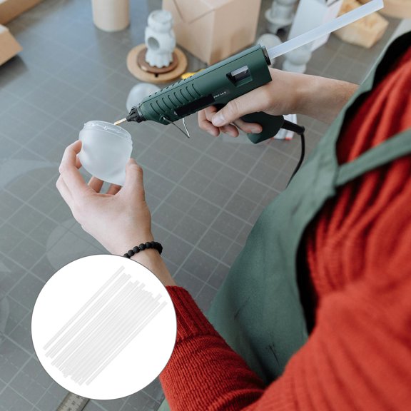 OUNONA 20 Pcs Strong Adhesive DIY Glue Sticks Crafts Tools Hot Color for White