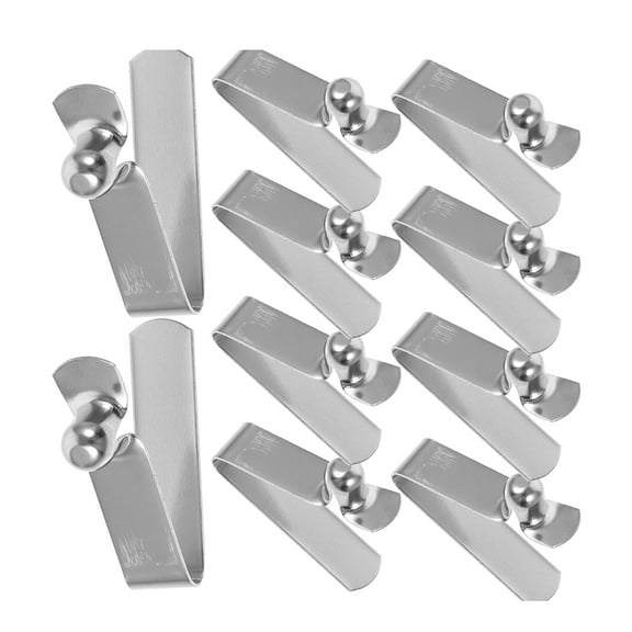 FOLOYORI Clips For Poles V Shape Nickel Plated 20Pcs for Umbrella Repair