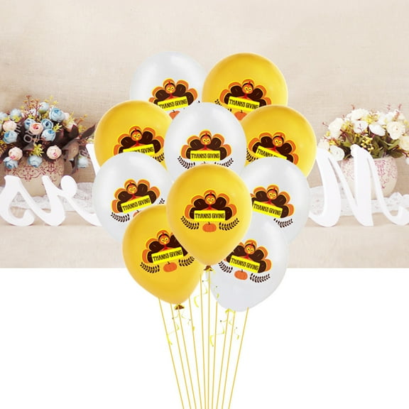 OUNONA  20 Pcs Thanksgiving Day Balloons Birthday Party Favors Fall Decor