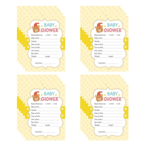 OUNONA 20 Pieces Baby Shower Advice and Prediction Cards for New Parents, Fun Message Cards for Baby Shower Celebration