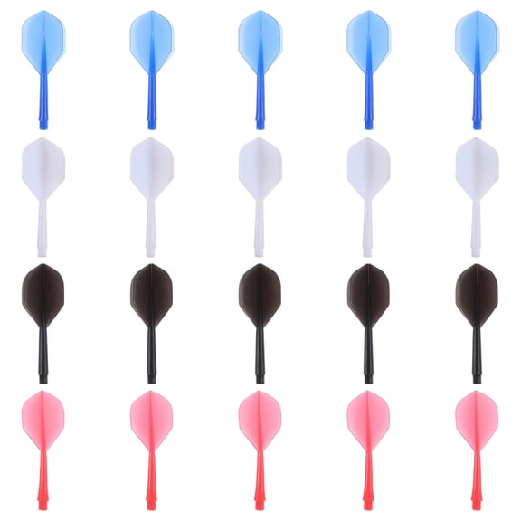 OUNONA 20 Pieces Professional Dart Flights and Threaded Dart Tails for Improved Performance and Accuracy