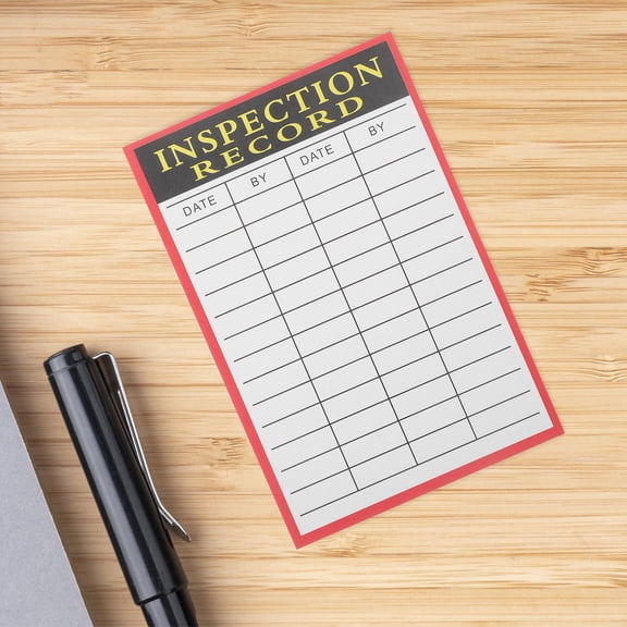 OUNONA 20 Sheet Inspection Record Card Inventory Shipping Pallet Card Safety Inspection Tags For Warehouse Garage Equipment Maintenance