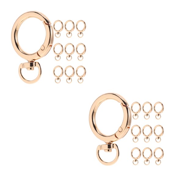 OUNONA Raindrops 20 pcs Alloy Key Ring Keychain Clips Sturdy Key Hooks for Everyday Use Home Office and Travel