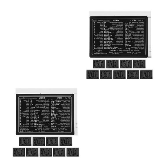 OUNONA 20 pcs Universal Short Cut Sticker Laptops Keyboard Short Cut Decals Custom Laptop Removable Decals For Laptops Keyboard Short Cut Sticker