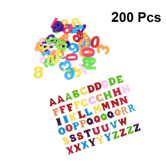 Homoyoyo Assorted Color Felt Letters for Crafts, 200 Pcs Non-Woven Fabric, Scrapbooking and Decoration Supplies