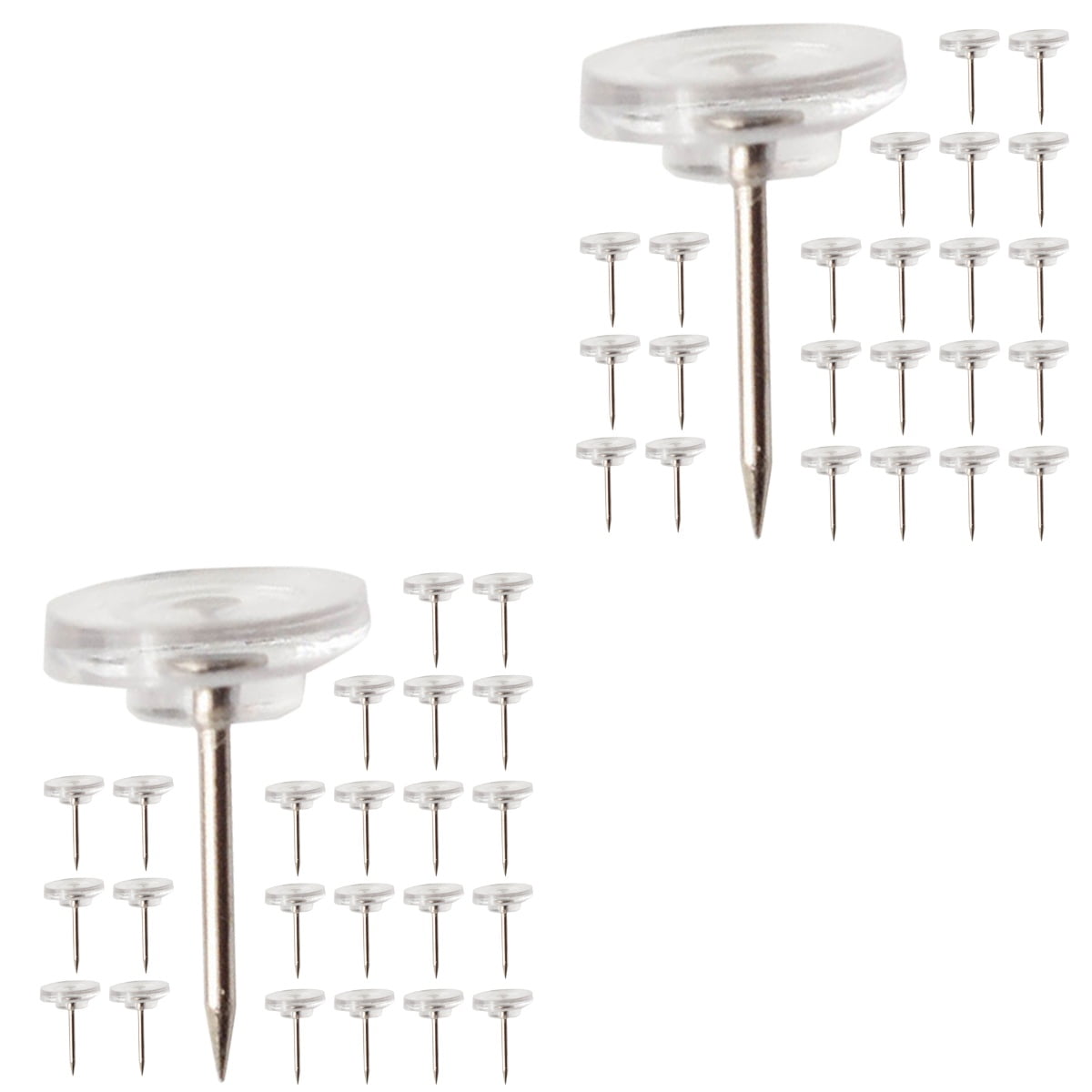 OUNONA 200 Pcs Office Push Pin Clear Thumbtacks Cork Board Thumbtacks ...