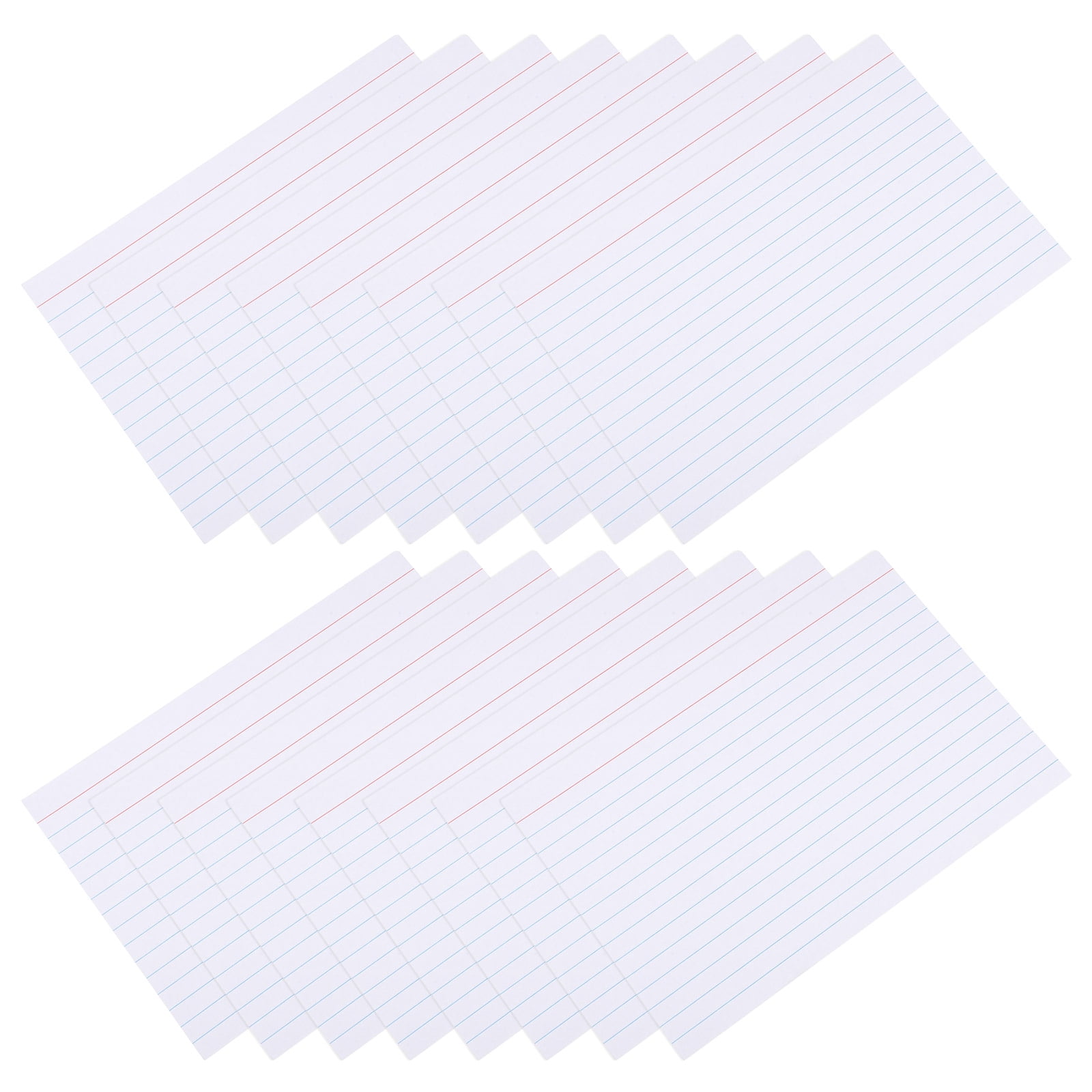 OUNONA 200 Sheet Wide Ruled Index Cards White Word Book Student ...