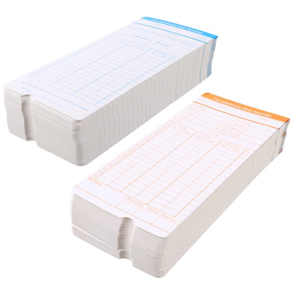 OUNONA 200 Sheets Time Recorder Cards Paperboard for Attendance Recording in Office Use