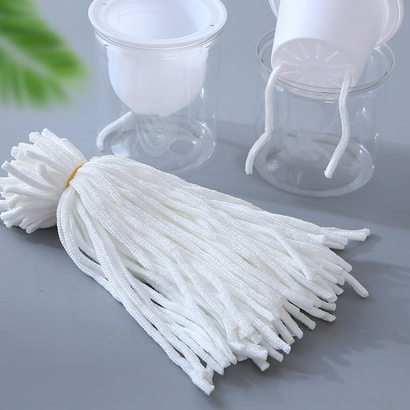 OUNONA 200Pcs Automatic Watering Device Cotton String Rope for Hydroponic and Potted Garden Plants