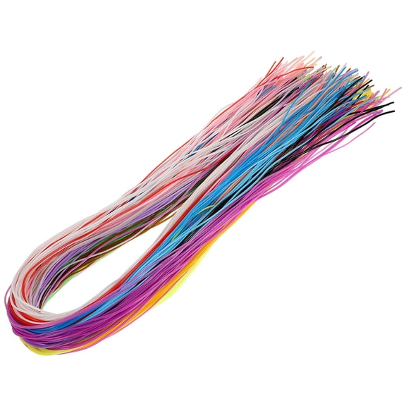 OUNONA 1.8mm Colorful Flexible Plastic Cord 1 Meter Jewelry Making String 200 Pieces