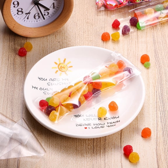 OUNONA 200Pcs Food Grade Clear Cello Bags for Bakery Packaging Self Sealing Opp Storage Bags