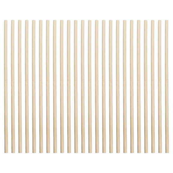 OUNONA 200Pcs Wood Dowel Rods for Diy Projects Round Stick Natural Wood Khaki 11.8x0.08x0.08in