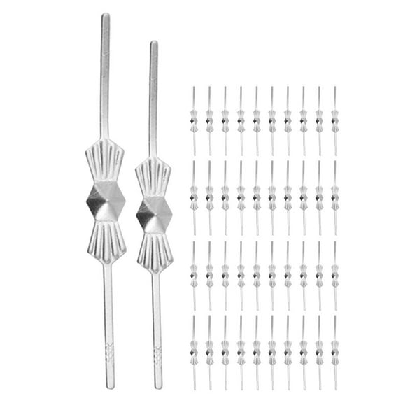 OUNONA 200pcs 40mm Metal Bow Tie Clips Butterfly Clips for Securing Crystals on Chandeliers, Ceiling Lights, and Lamps