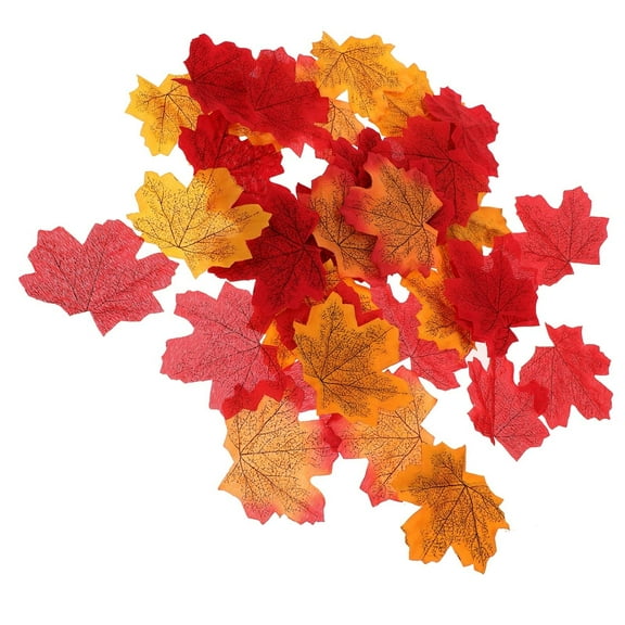 OUNONA 200Pcs Silk Cloth Faux Autumn Leaves with Lifelike Texture for Tsgiving and Seasonal Home Decor