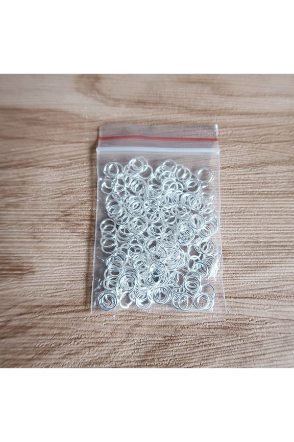 200Pcs Dark Grey Stainless Steel Key Chain Circle for Jewelry and Craft Projects