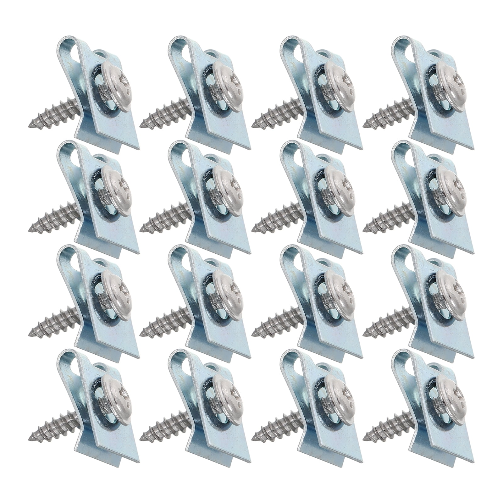 OUNONA 200pcs Metal U Clips For Motorcycles And Cars Automotive Fasteners Kit U Nut Clips For License Plate Holders Car Door Panel Clips Car Screws