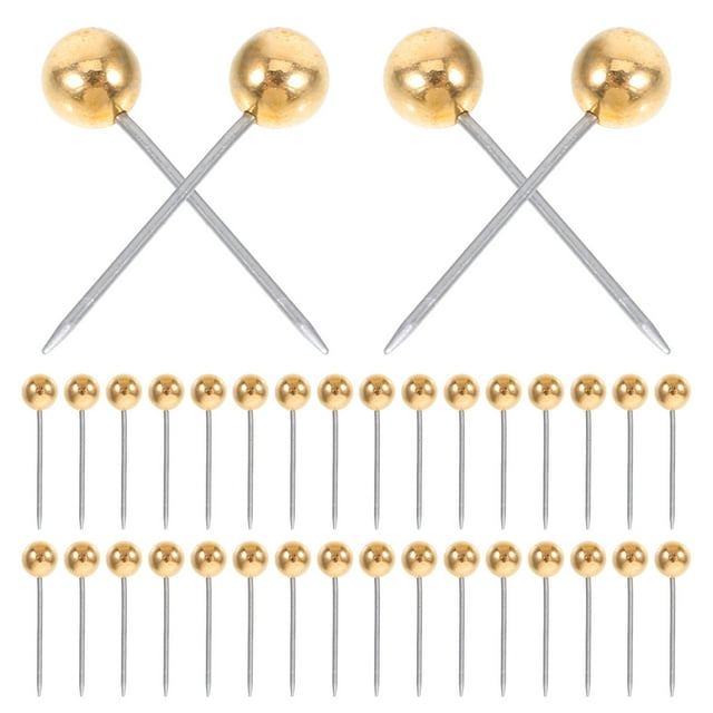 OUNONA 200pcs Push Pins for Cork Board Bulletin Board Round Ball Push Pins Beads Decorative Head Marking Pins for Crafting Projects