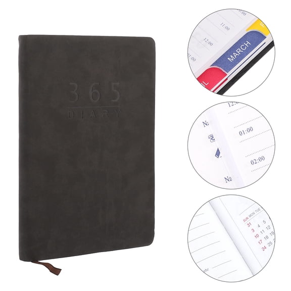 OUNONA 2021 Schedule Book Daily Planning Book Portable Schedule Notebook Planner