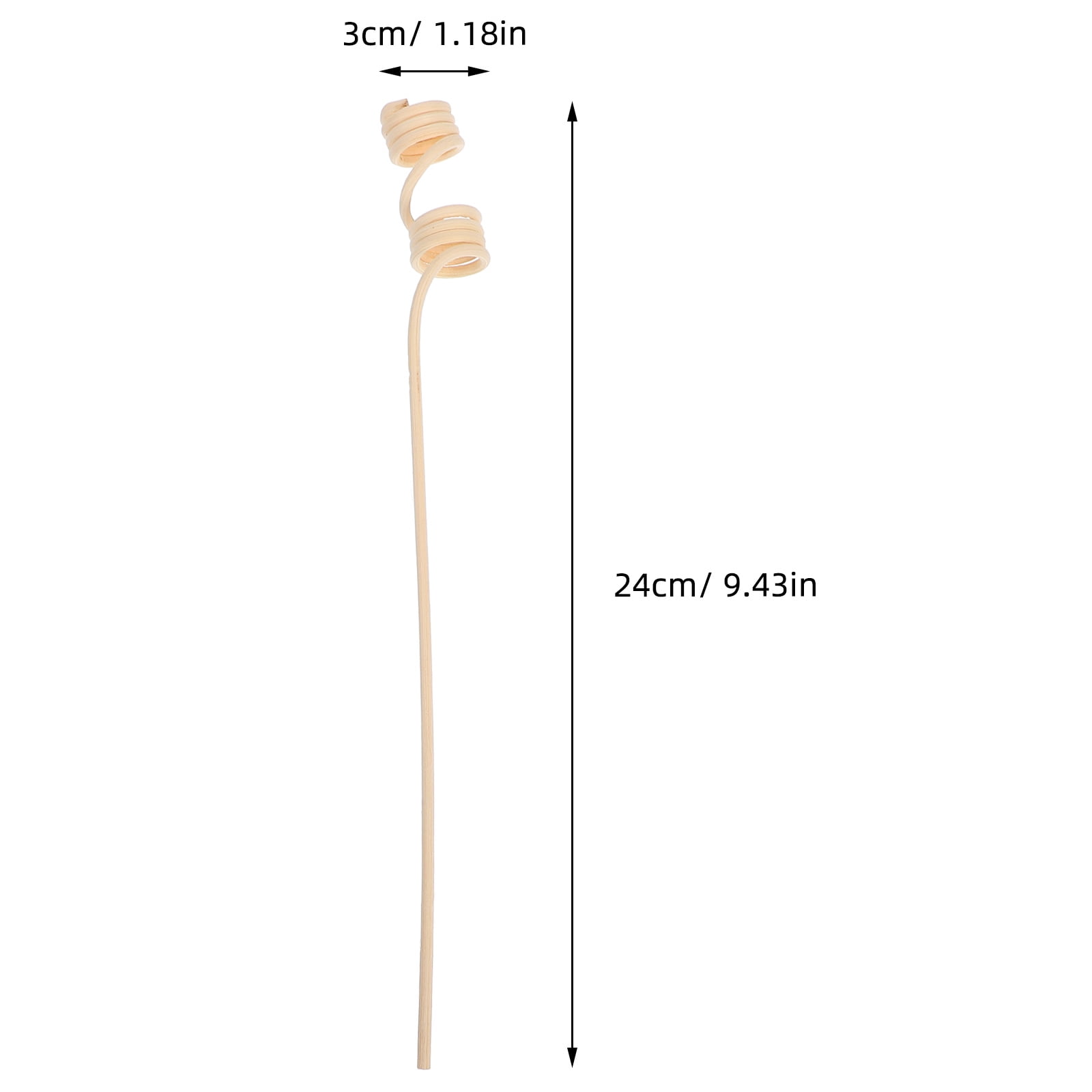 OUNONA 20PCS Natural Rattan Reed Diffuser Sticks Wavy Design Large Size ...