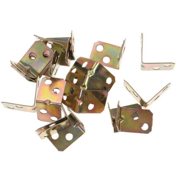 OUNONA 20Pcs Angle Brackets Corner Braces Right Angle Brackets Heavy Duty L Brackets Metal Corner Braces