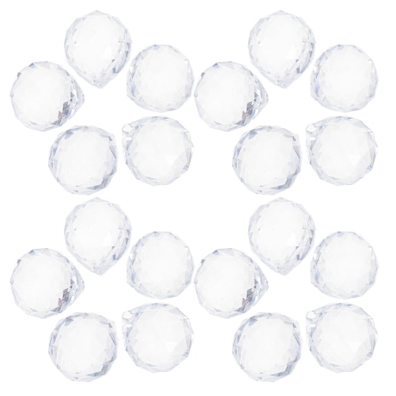 OUNONA 20-Piece Assorted Crystal Prism Beads for Sun Catchers, Hanging Decor, Light Reflection and Crafts