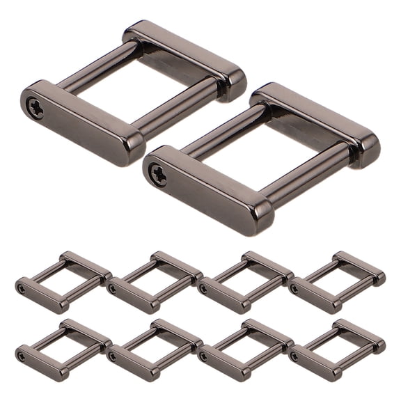 OUNONA 20Pcs Black Alloy Metal Buckle Clips for Versatile Bag Strap Adjustment and Purse Making