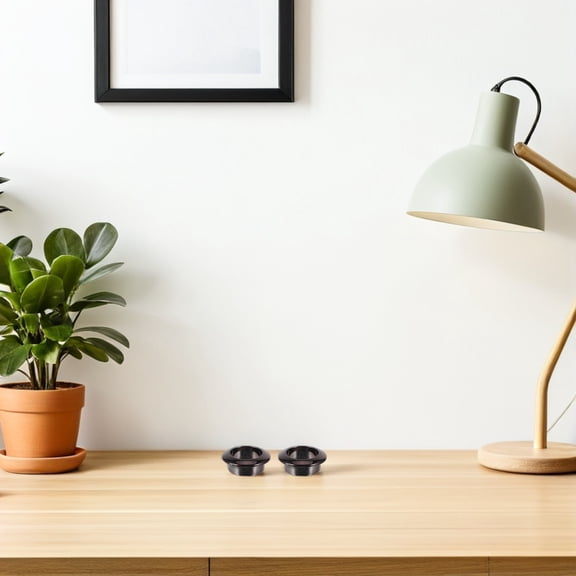 OUNONA 20Pcs Black Desk Hole Plug Cable Grommets for Sleek Concealed Wire Management on Office Desks