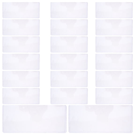 OUNONA 20Pcs Clear Currency Protective Sleeves Plastic Holders for Paper Money Collector Display