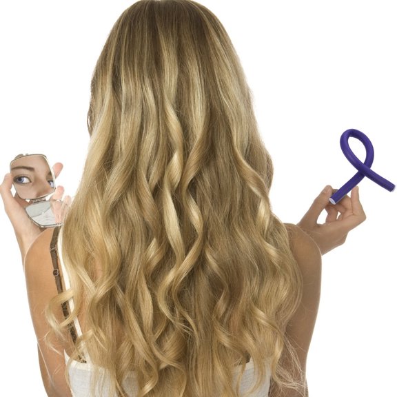 OUNONA 20Pcs Cold Wave Hair Rollers Dark Blue Hair Styling Without Heat Damage