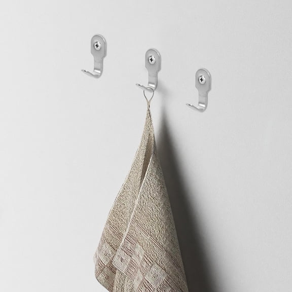 OUNONA 20Pcs Compact Stainless Steel Hooks for Closet Bathroom Kitchen Hanging and Space Saving Use
