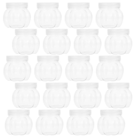 OUNONA 20Pcs Cute Candy Jar Transparent Food Jar for Office Storage