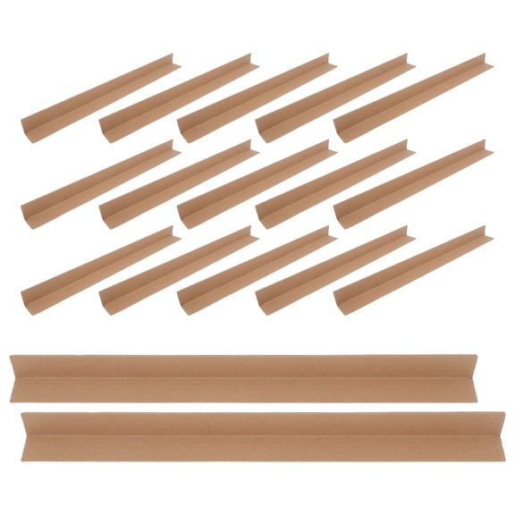 OUNONA Heavy Duty Cardboard Corner Guards for Packaging and Shipping Light Yellow 20Pcs