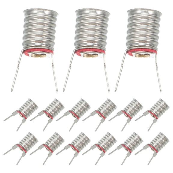 OUNONA 20Pcs Durable Metal Lamp Clamp Light Socket for Screw Base Bulb Holder DIY Electronics Use