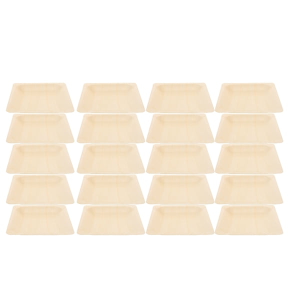 OUNONA 20Pcs Elegant Wood Sushi Boat Tray for Charcuterie Display and Cocktail Party Presentation