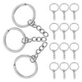 thumbnail image 1 of OUNONA 20Pcs Flat Key Rings Metal Key Rings DIY Keychain Rings Round Key Rings Flat O-shaped Rings, 1 of 8