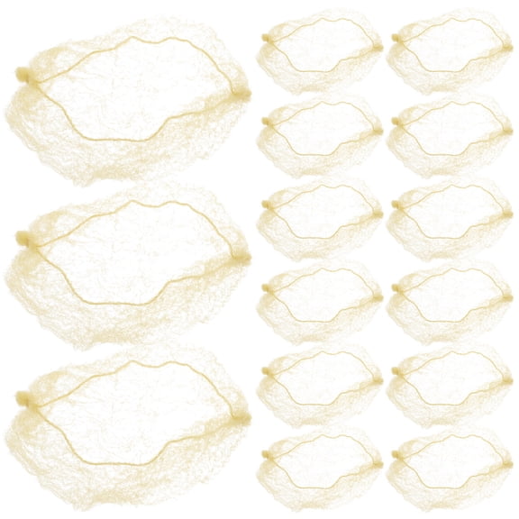 OUNONA Khaki Elastic Invisible Hair Nets Nylon for Easy Updos and Neat Look