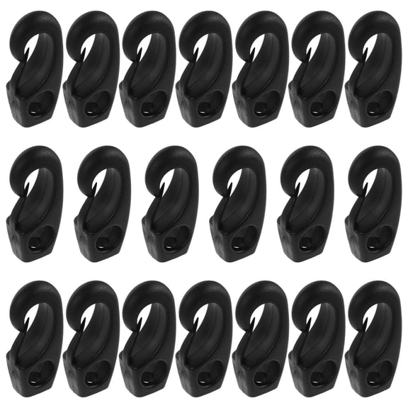 OUNONA 20Pcs Black Kayak Oar Snap Clips Durable Plastic Kayak Storage Hooks with Antislip Grip for Outdoor Kayaking