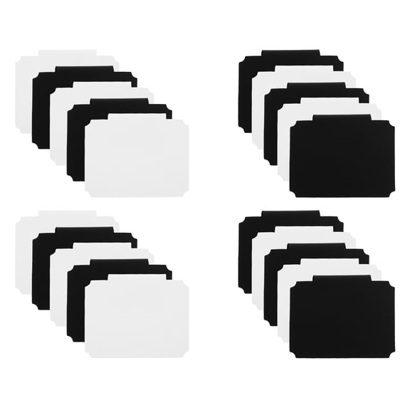 OUNONA Assorted Color PVC Basket Label Clips Easy Organization for Office 20Pcs