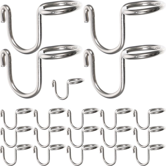 OUNONA 20Pcs Metal Hanger Connector Hooks with Rounded Edges for Closet Organization