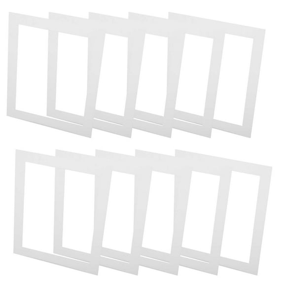 OUNONA 20pcs White Picture Mats for Frames with Protective Backing, Ideal for Photo and Art Collectors