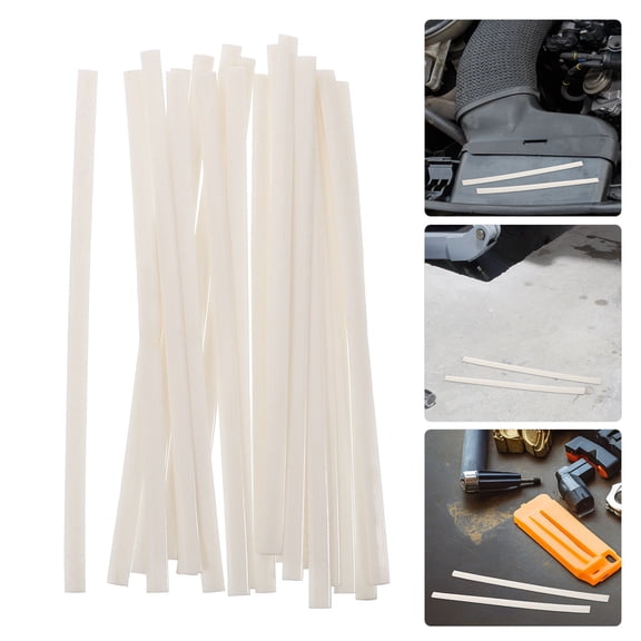OUNONA 20Pcs Plastic Repair Welder Kit Plastic Welding Tips White PP For Repair Tasks