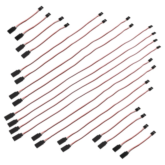 OUNONA 20Pcs Rc Servo Extension Cord Cable Female to Male Wire Connectors for Model Car Wiring