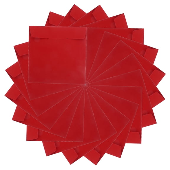 OUNONA 20Pcs Red DVD Kraft Paper Envelop for Protecting CD Storage in Daily Use