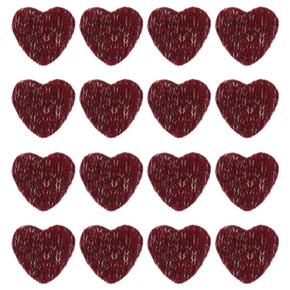 OUNONA 20Pcs Red Large Heart Buttons for Sewing Sweater Cardigan Coat Decorative Replacement