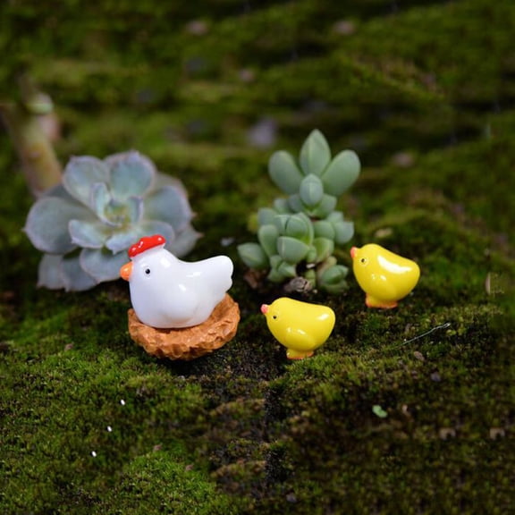 OUNONA 20-Piece Resin Chicken Figurine Set with Hen Models for Home Decor, Garden Accents, Party Decorations and Landscape Display