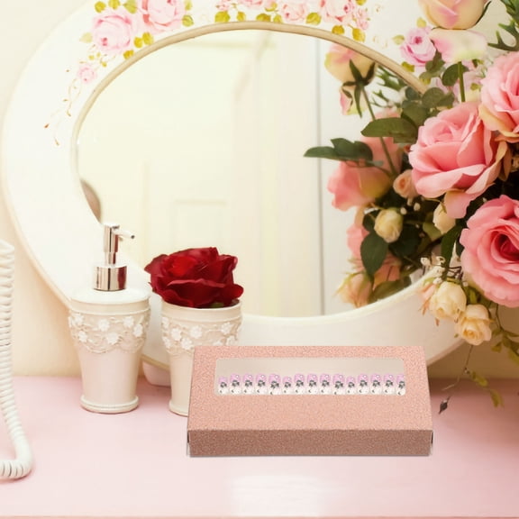 OUNONA 20Pcs Rose Gold Nail Packaging Boxes Press on Packaging for Nails with Clear Lid Design