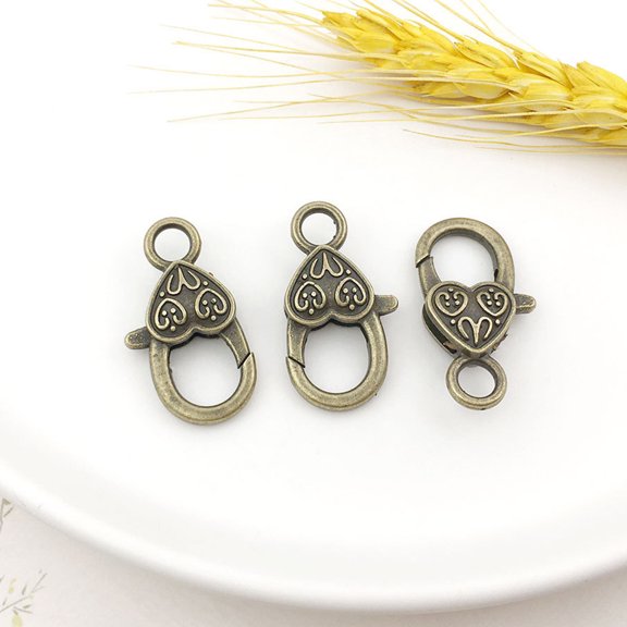 OUNONA 20Pcs Alloy Metal Keychain Clasps with Lobster Clasp for Decoration and Key Storage
