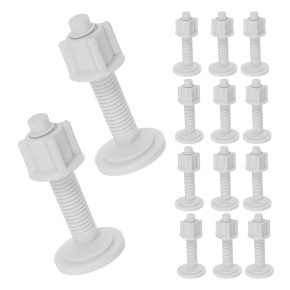 OUNONA 20Pcs Toilet Seat Mounting Hardware Plastic Screws and Nuts Concealed Design White