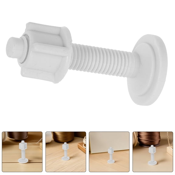 OUNONA 20Pcs Toilet Seat Screws Plastic Bolts with Expansion Nuts for Quick Installation White
