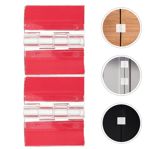 OUNONA 20Pcs Transparent Self Adhesive Hinges for Glass Boxes and Cabinet Doors Easy Installation
